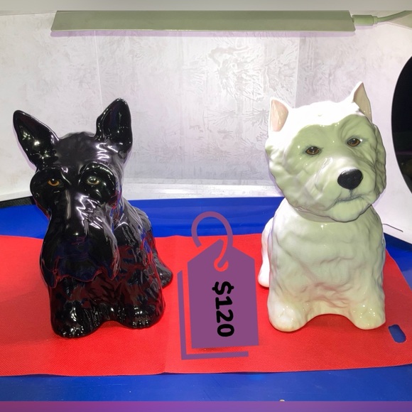 Royal Adderley West Highland & Scottish Terrier Blended Scotch Whiskey Decanters